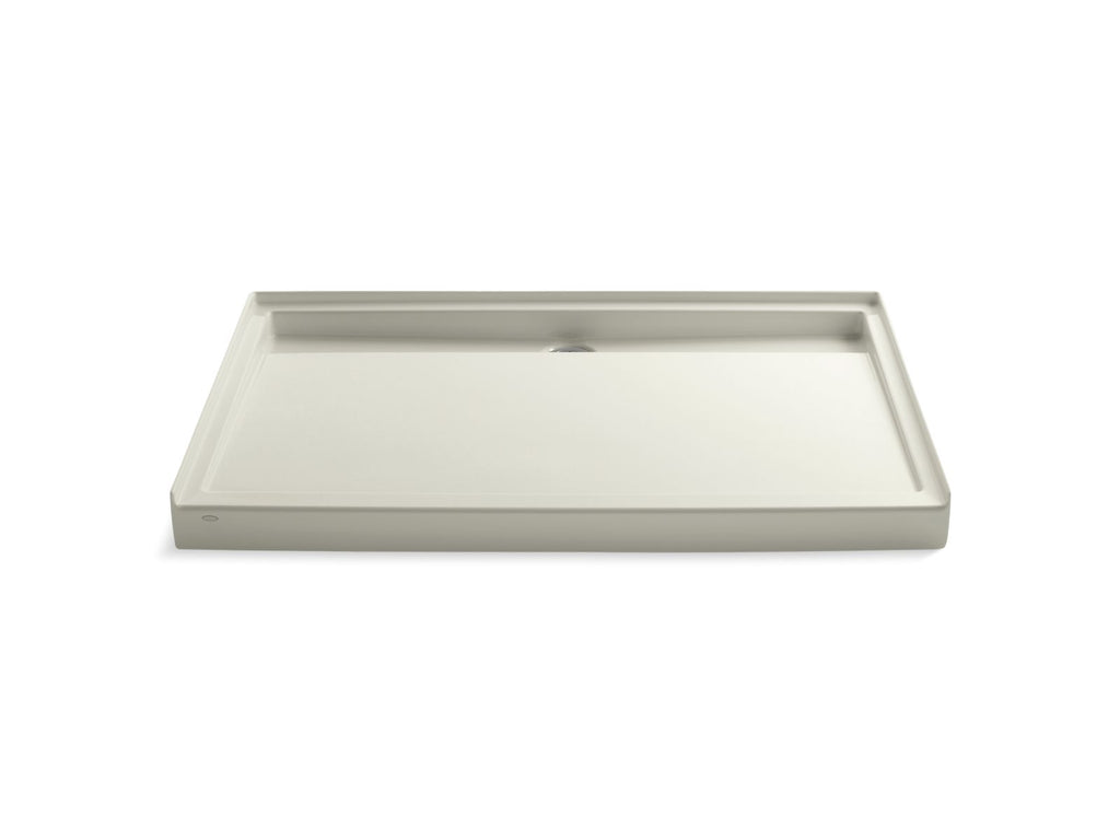 KOHLER K-9996-96 Groove 60" X 42" Alcove Shower Base, Rear Center Drain - Biscuit