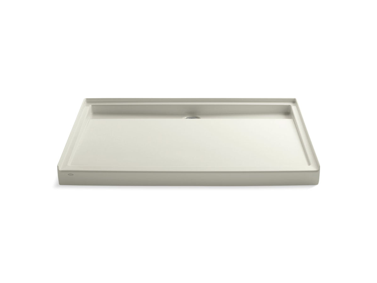 KOHLER K-9996-96 Groove 60" X 42" Alcove Shower Base, Rear Center Drain - Biscuit
