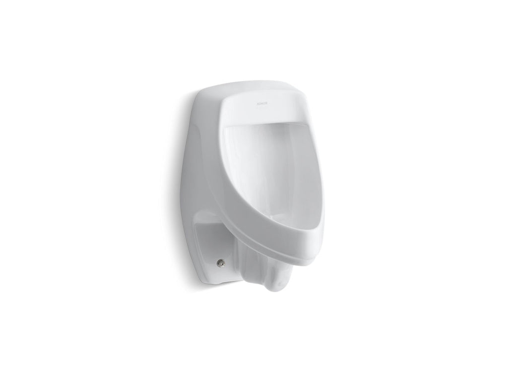 KOHLER K-5016-ER-7 Dexter Siphon-Jet Half-Stall 0.5–1.0 Gpf Urinal, Rear Spud - Black Black