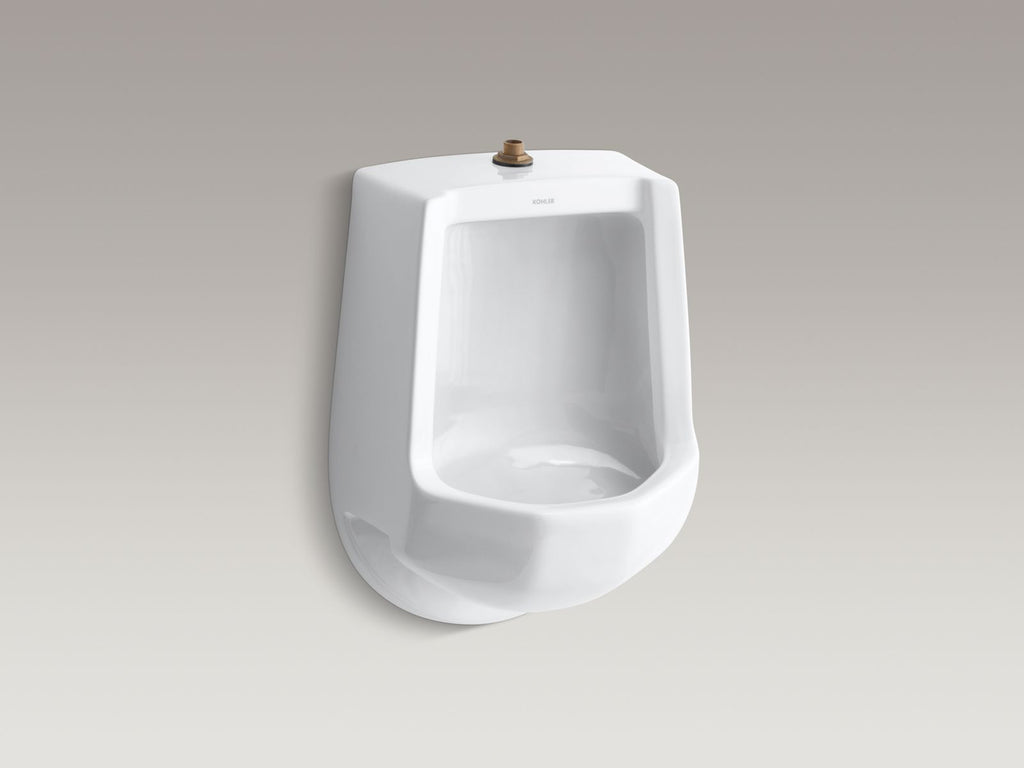 KOHLER K-4989-T-0 Freshman Siphon-Jet Half-Stall 1.0 Gpf Urinal, Top Spud - White