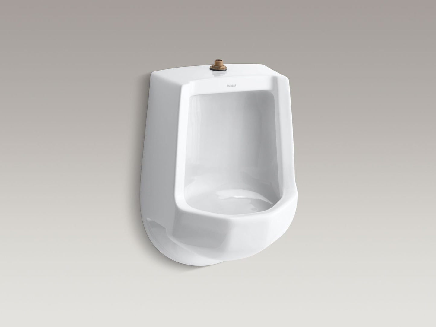 KOHLER K-4989-T-0 Freshman Siphon-jet half-stall 1.0 gpf urinal, top spud - White