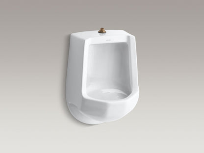 KOHLER K-4989-T-0 Freshman Siphon-jet half-stall 1.0 gpf urinal, top spud - White