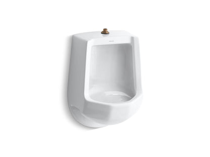 KOHLER K-4989-T-0 Freshman Siphon-jet half-stall 1.0 gpf urinal, top spud - White