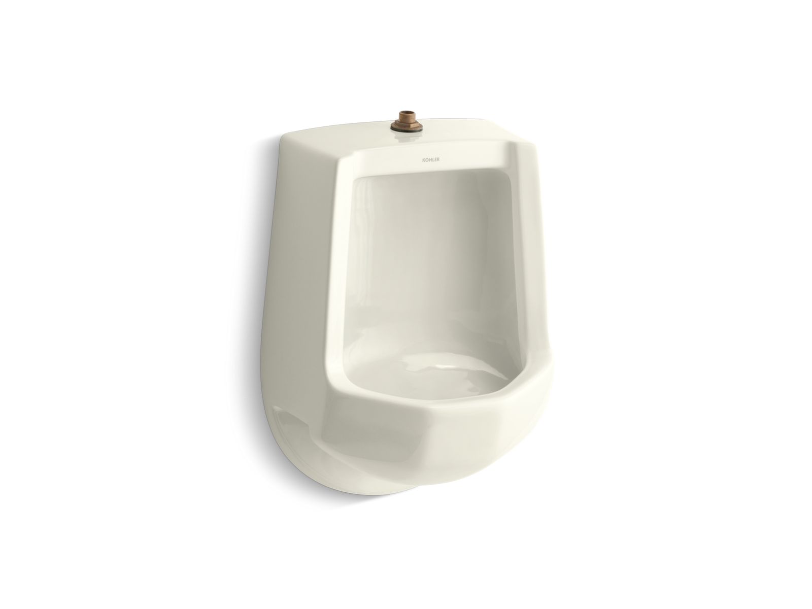 KOHLER K-4989-T-96 Freshman Siphon-Jet Half-Stall 1.0 Gpf Urinal, Top Spud - Biscuit