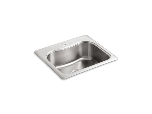 KOHLER K-3362-1-NA Staccato 25" Top-Mount Single-Bowl Kitchen Sink