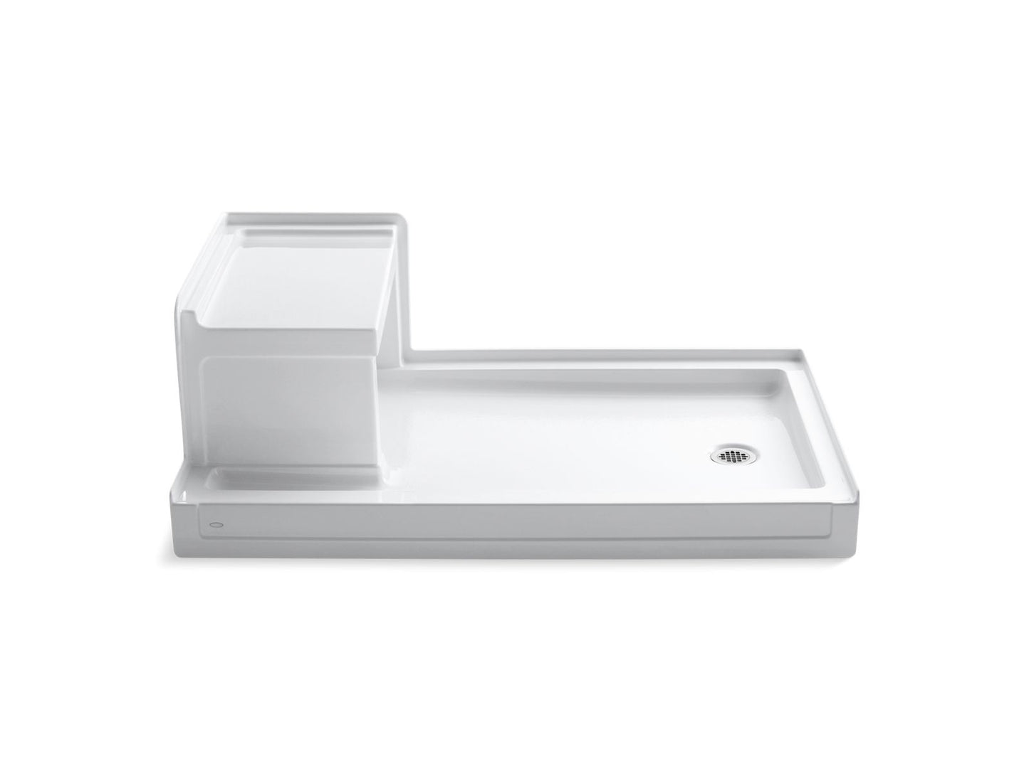 KOHLER K-1978-0 Tresham 60" X 36" Alcove Shower Base, Right Drain In White