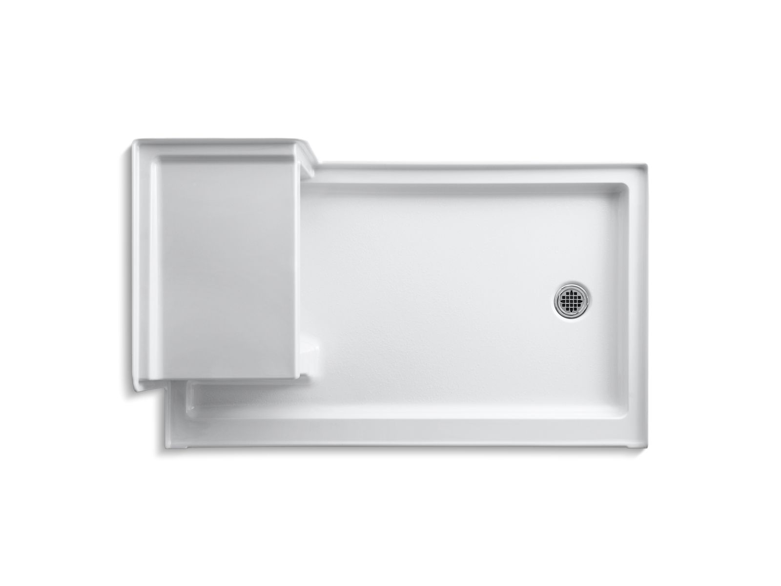 KOHLER K-1978-0 Tresham 60" X 36" Alcove Shower Base, Right Drain - White