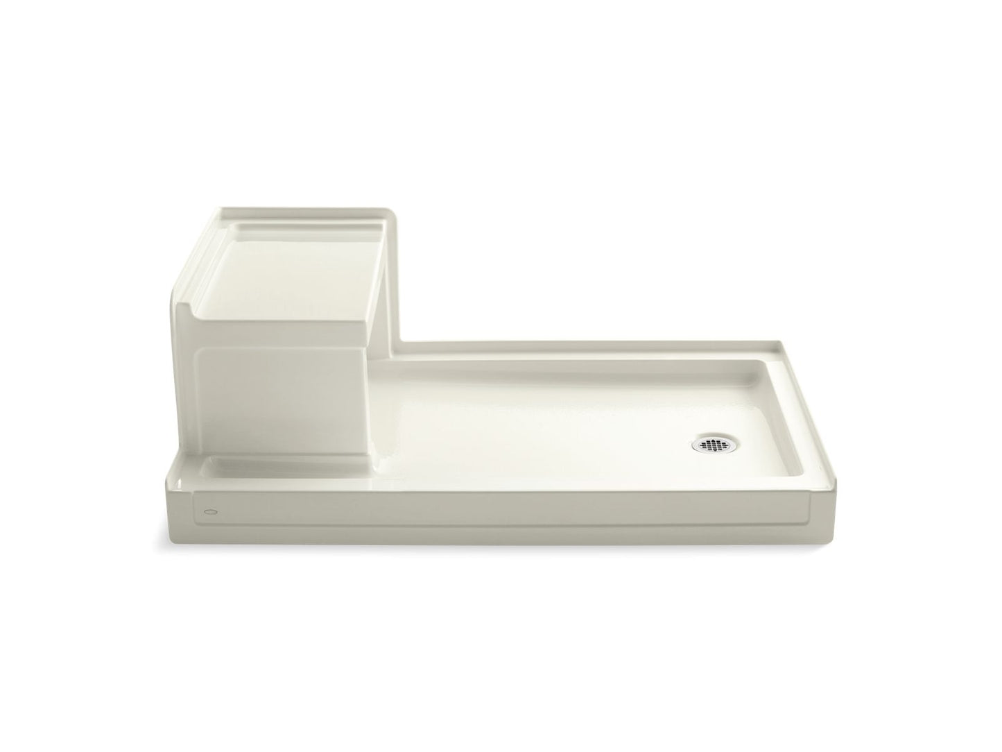 KOHLER K-1978-96 Tresham 60" X 36" Alcove Shower Base, Right Drain In Biscuit