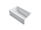 KOHLER K-506-0 Mendota 60" X 32" Alcove Bath, Right Drain - White