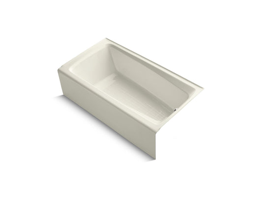 KOHLER K-506-96 Mendota 60" X 32" Alcove Bath, Right Drain In Biscuit