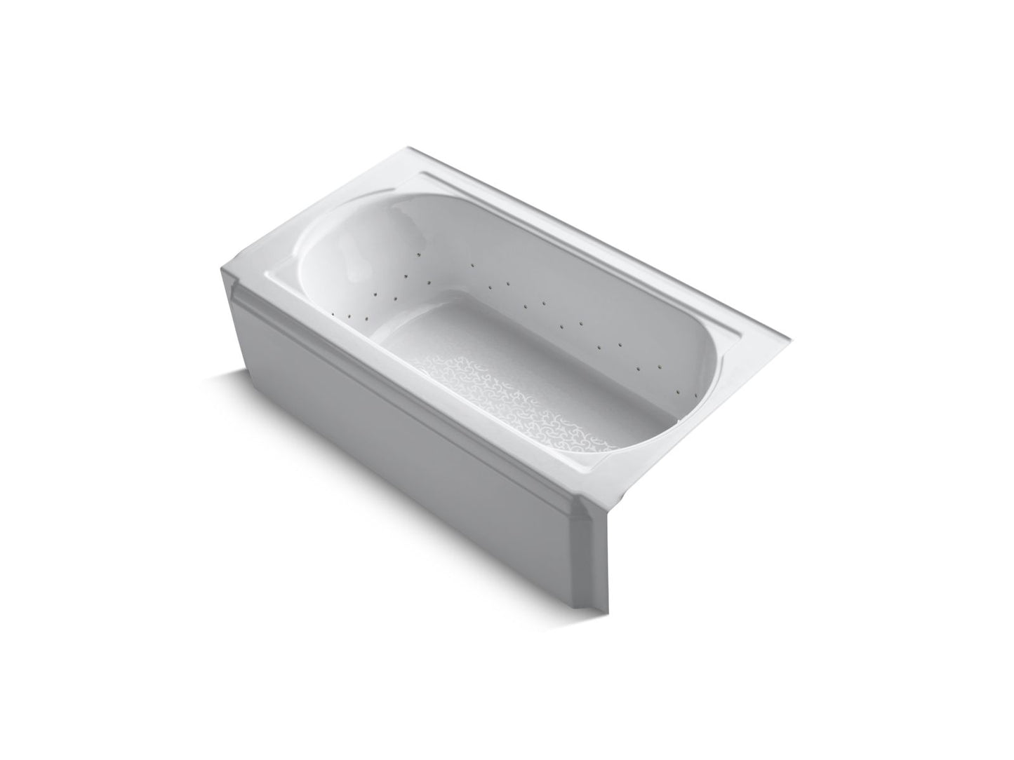 KOHLER K-724-GBN-0 Memoirs 60" X 33-3/4" Alcove Bubblemassage Air Bath, Right Drain In White