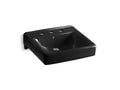 KOHLER K-2053-7 Soho 20" X 18" Wall-Mount/Concealed Arm Carrier Bathroom Sink With 8" Widespread Faucet Holes - Black Black