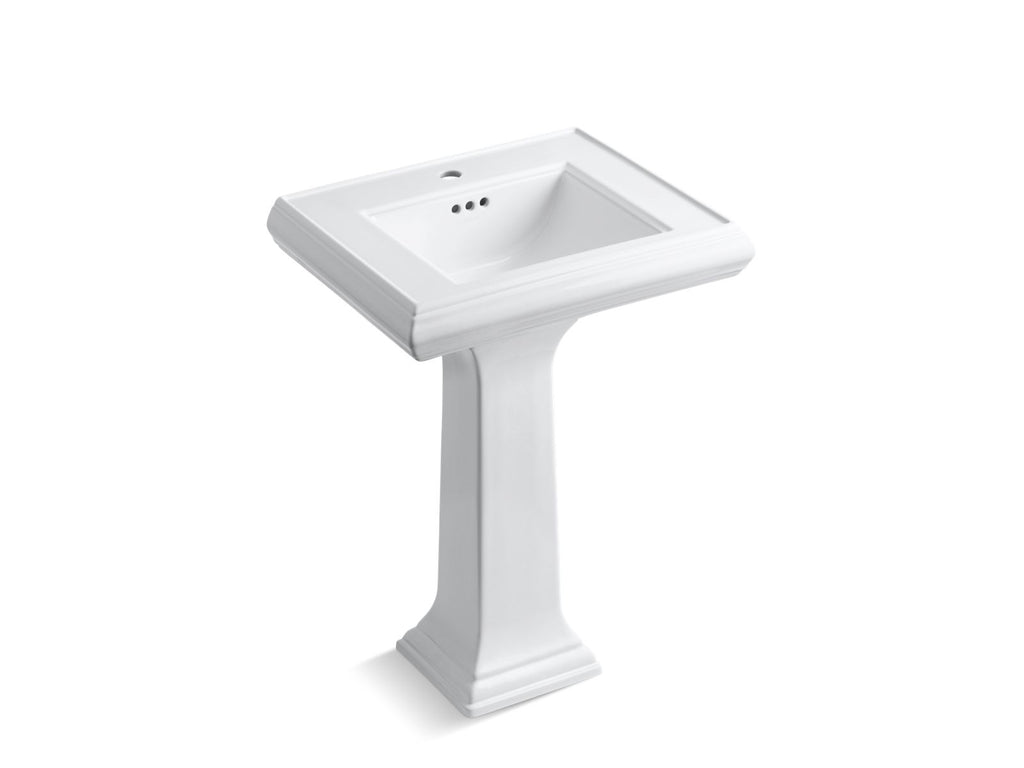 KOHLER K-2238-1-0 Memoirs Classic 24-1/4" Rectangular Pedestal Bathroom Sink - White