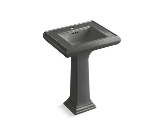 KOHLER K-2238-1-58 Memoirs Classic 24-1/4" Rectangular Pedestal Bathroom Sink In Thunder Grey