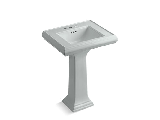 KOHLER K-2238-4-95 Memoirs Classic 24-1/4" Rectangular Pedestal Bathroom Sink In Ice Grey