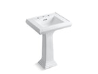 KOHLER K-2238-8-7 Memoirs Classic 24-1/4" Rectangular Pedestal Bathroom Sink - Black Black