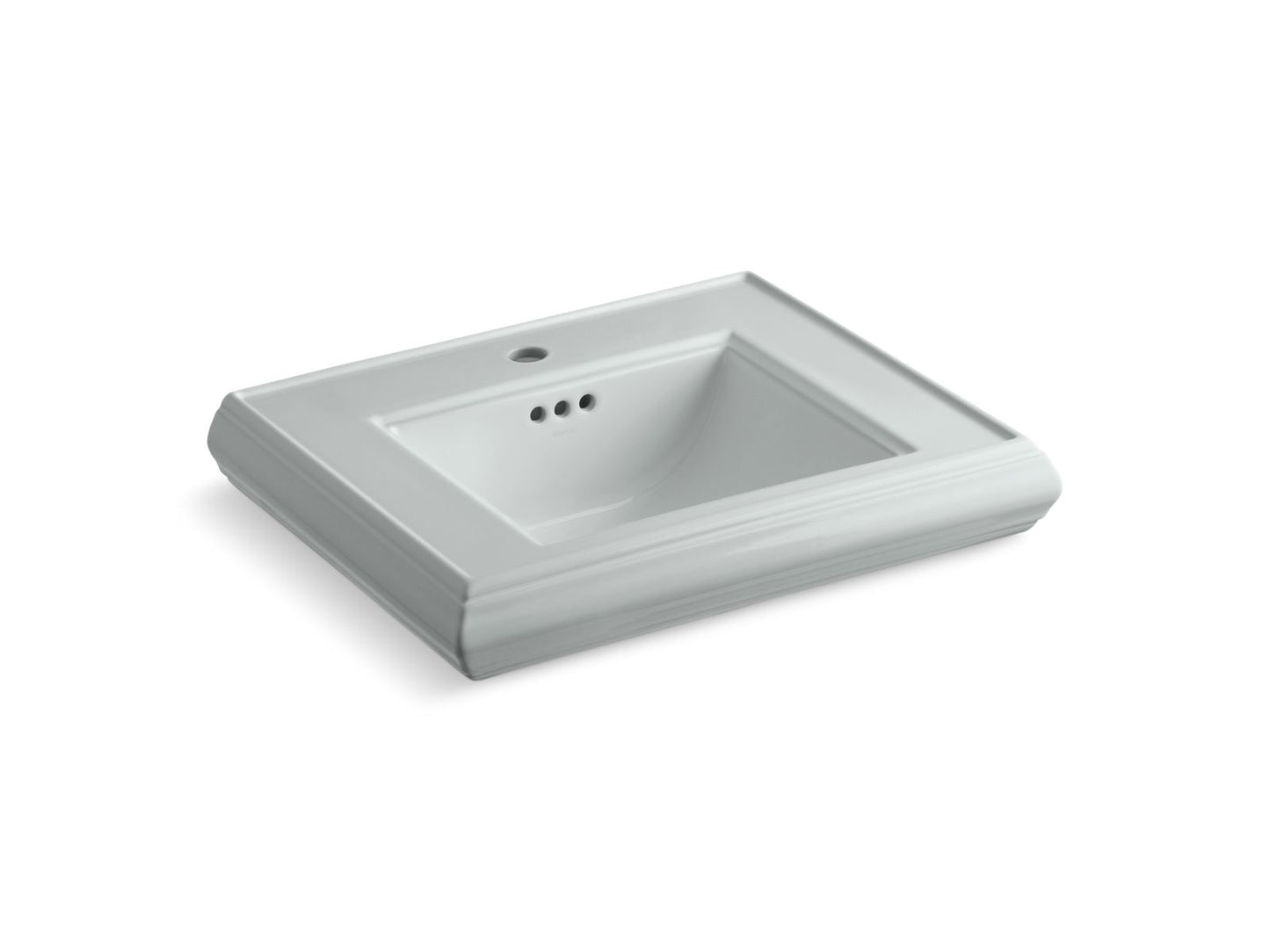 KOHLER K-2239-1-95 Memoirs Pedestal/Console Table Bathroom Sink Basin With Single Faucet-Hole Drilling In Ice Grey