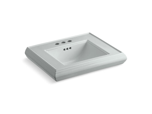 KOHLER K-2239-4-95 Memoirs Pedestal/Console Table Bathroom Sink Basin With 4" Centerset Faucet Holes In Ice Grey