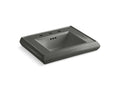 KOHLER K-2239-8-58 Memoirs Pedestal/Console Table Bathroom Sink Basin With 8" Widespread Faucet Holes In Thunder Grey