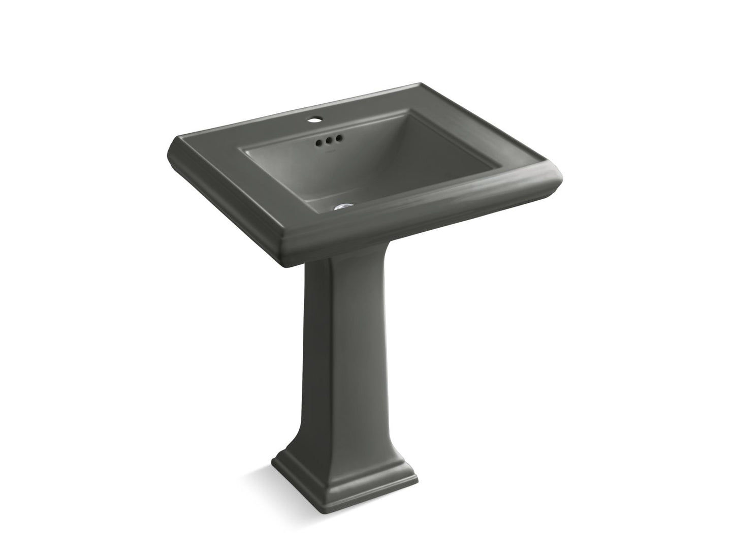 KOHLER K-2258-1-58 Memoirs Classic 27-1/4" Rectangular Pedestal Bathroom Sink In Thunder Grey