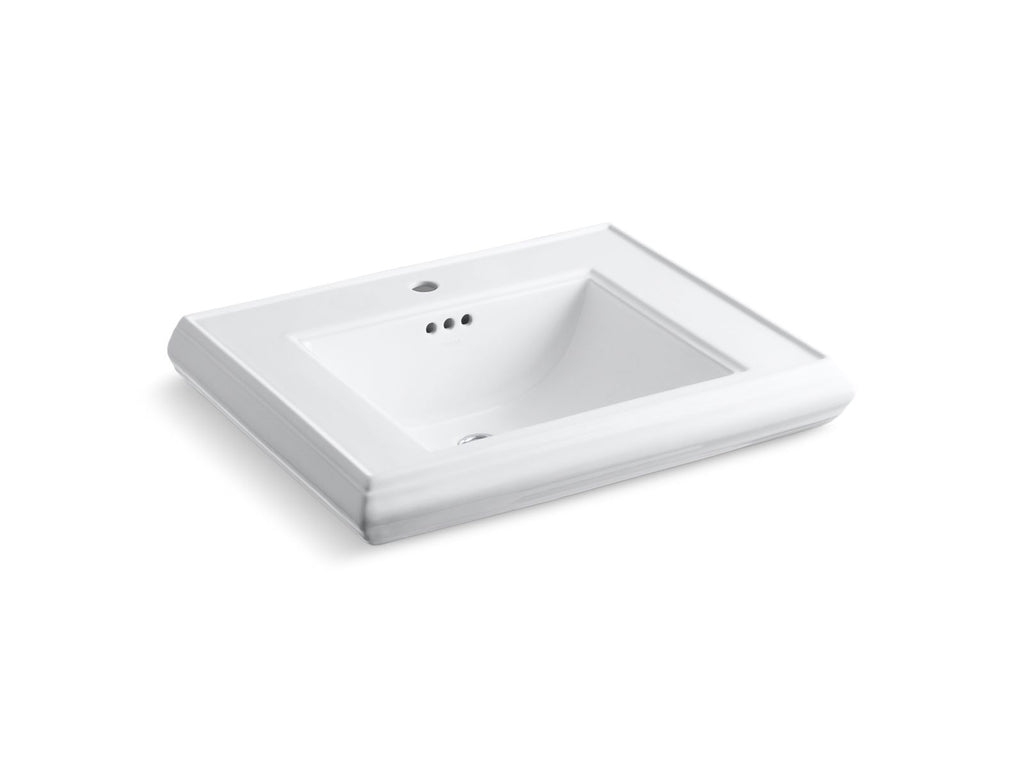 KOHLER K-2259-1-NY Memoirs Pedestal/Console Table Bathroom Sink Basin With Single Faucet-Hole Drilling - Dune