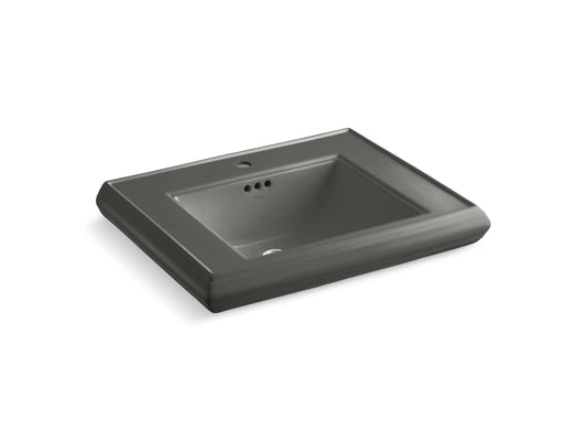 KOHLER K-2259-1-58 Memoirs Pedestal/Console Table Bathroom Sink Basin With Single Faucet-Hole Drilling In Thunder Grey