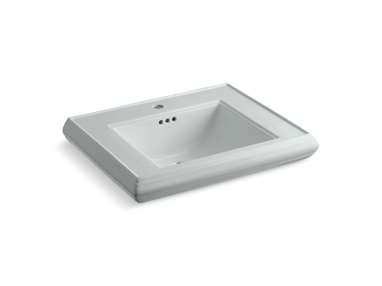 KOHLER K-2259-1-95 Memoirs Pedestal/Console Table Bathroom Sink Basin With Single Faucet-Hole Drilling In Ice Grey