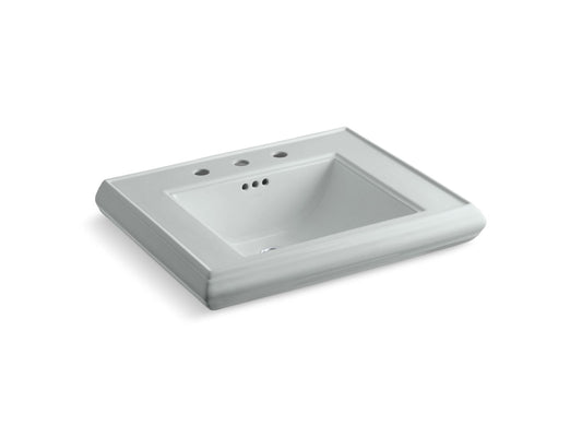 KOHLER K-2259-8-95 Memoirs Pedestal/Console Table Bathroom Sink Basin With 8" Widespread Faucet Holes In Ice Grey