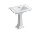 KOHLER K-2268-1-96 Memoirs Stately 30-3/4" Rectangular Pedestal Bathroom Sink - Biscuit