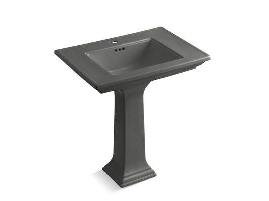 KOHLER K-2268-1-58 Memoirs Stately 30-3/4" Rectangular Pedestal Bathroom Sink In Thunder Grey