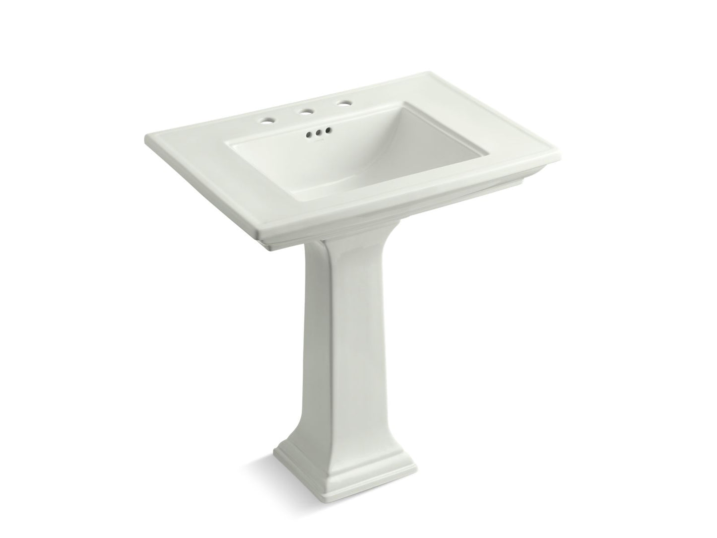 KOHLER K-2268-8-NY Memoirs Stately 30-3/4" Rectangular Pedestal Bathroom Sink In Dune