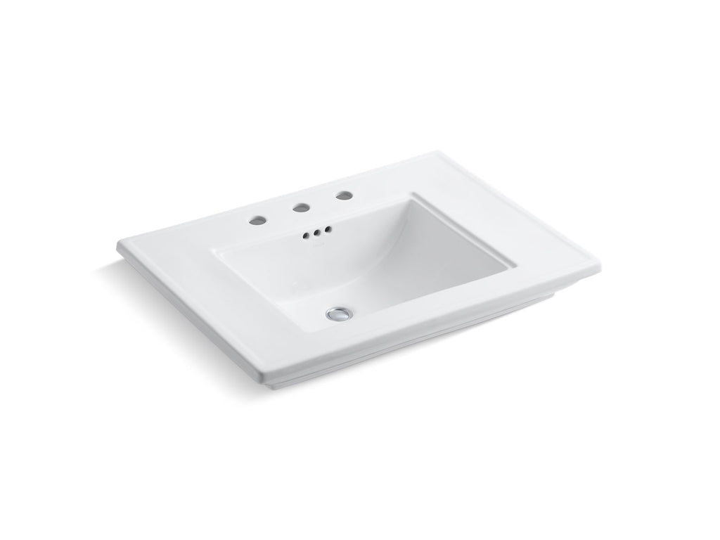 KOHLER K-2269-8-0 Memoirs Stately 30-11/16" Pedestal/Console Table Bathroom Sink - White