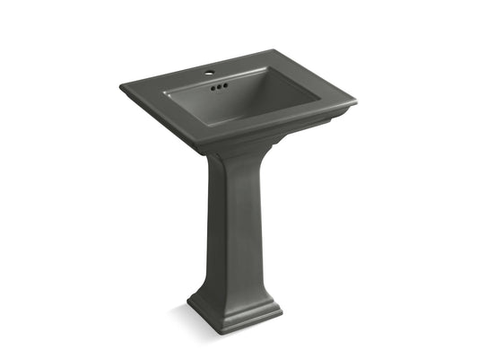 KOHLER K-2344-1-58 Memoirs Stately 24-1/2" Rectangular Pedestal Bathroom Sink In Thunder Grey