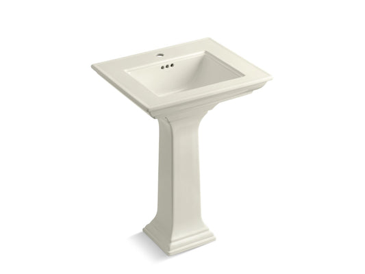 KOHLER K-2344-1-96 Memoirs Stately 24-1/2" Rectangular Pedestal Bathroom Sink In Biscuit