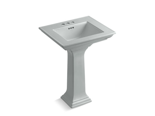 KOHLER K-2344-4-95 Memoirs Stately 24-1/2" Rectangular Pedestal Bathroom Sink In Ice Grey