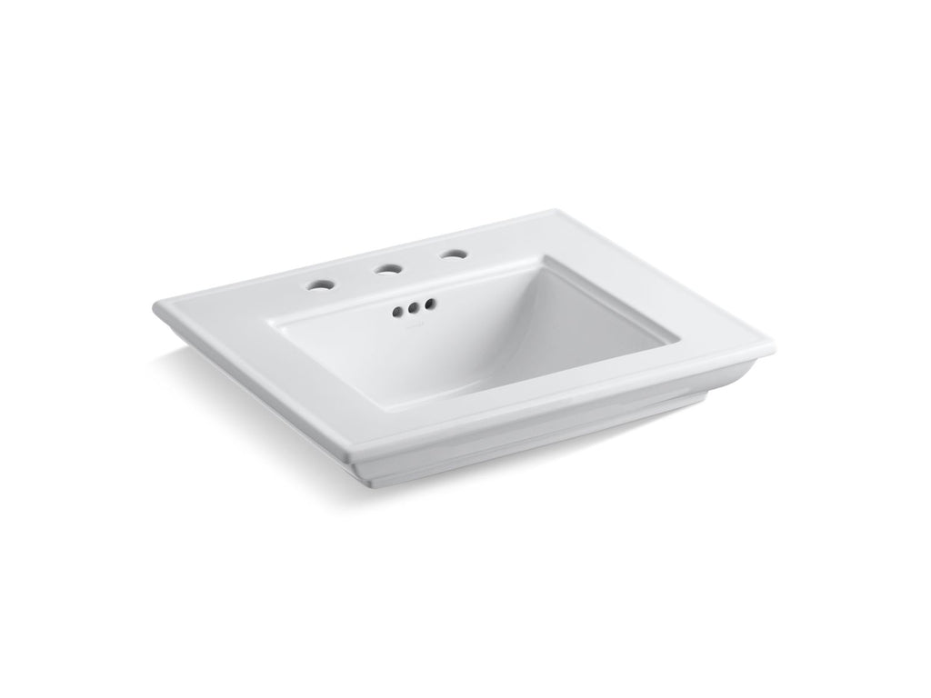 KOHLER K-29999-8-95 Memoirs Stately 25" Pedestal/Console Table Bathroom Sink - Ice Grey
