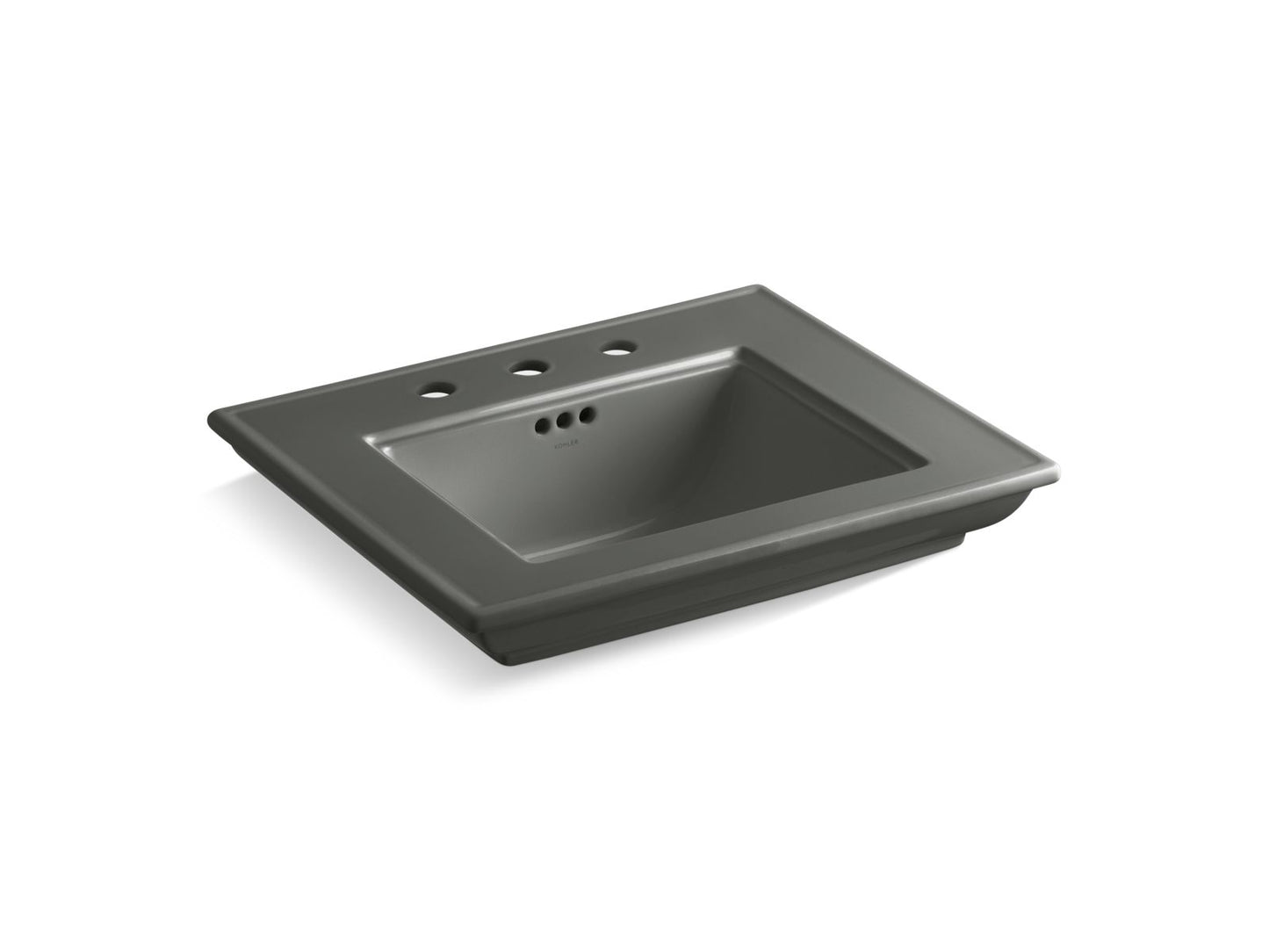 KOHLER K-29999-8-58 Memoirs Stately 24" Pedestal/Console Table Bathroom Sink In Thunder Grey