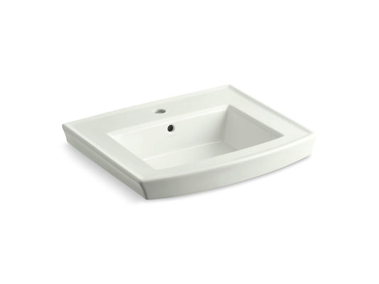 KOHLER K-2358-1-NY Archer 24" Rectangular Pedestal Bathroom Sink In Dune