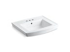 KOHLER K-2358-4-96 Archer 24" Rectangular Pedestal Bathroom Sink - Biscuit