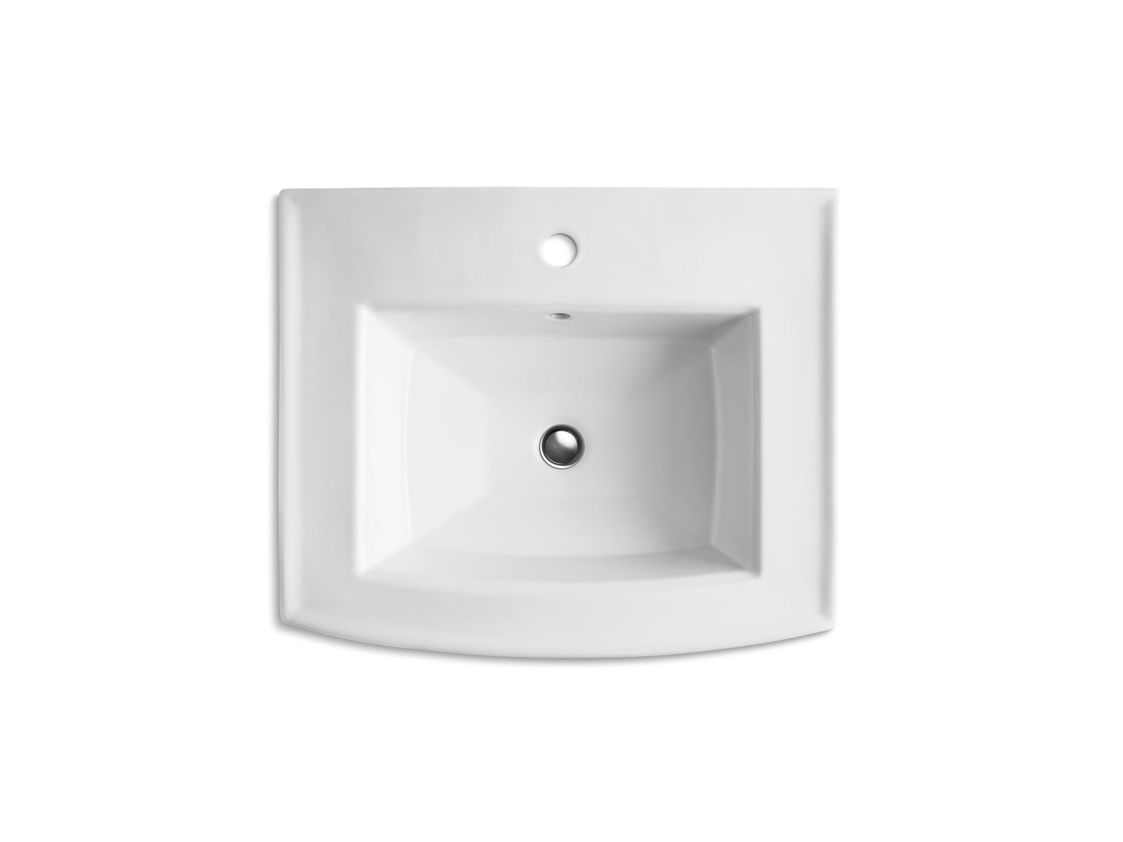KOHLER K-2359-1-NY Archer 24" Rectangular Pedestal Bathroom Sink - Dune