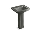 KOHLER K-2359-1-58 Archer 24" Rectangular Pedestal Bathroom Sink - Thunder Grey