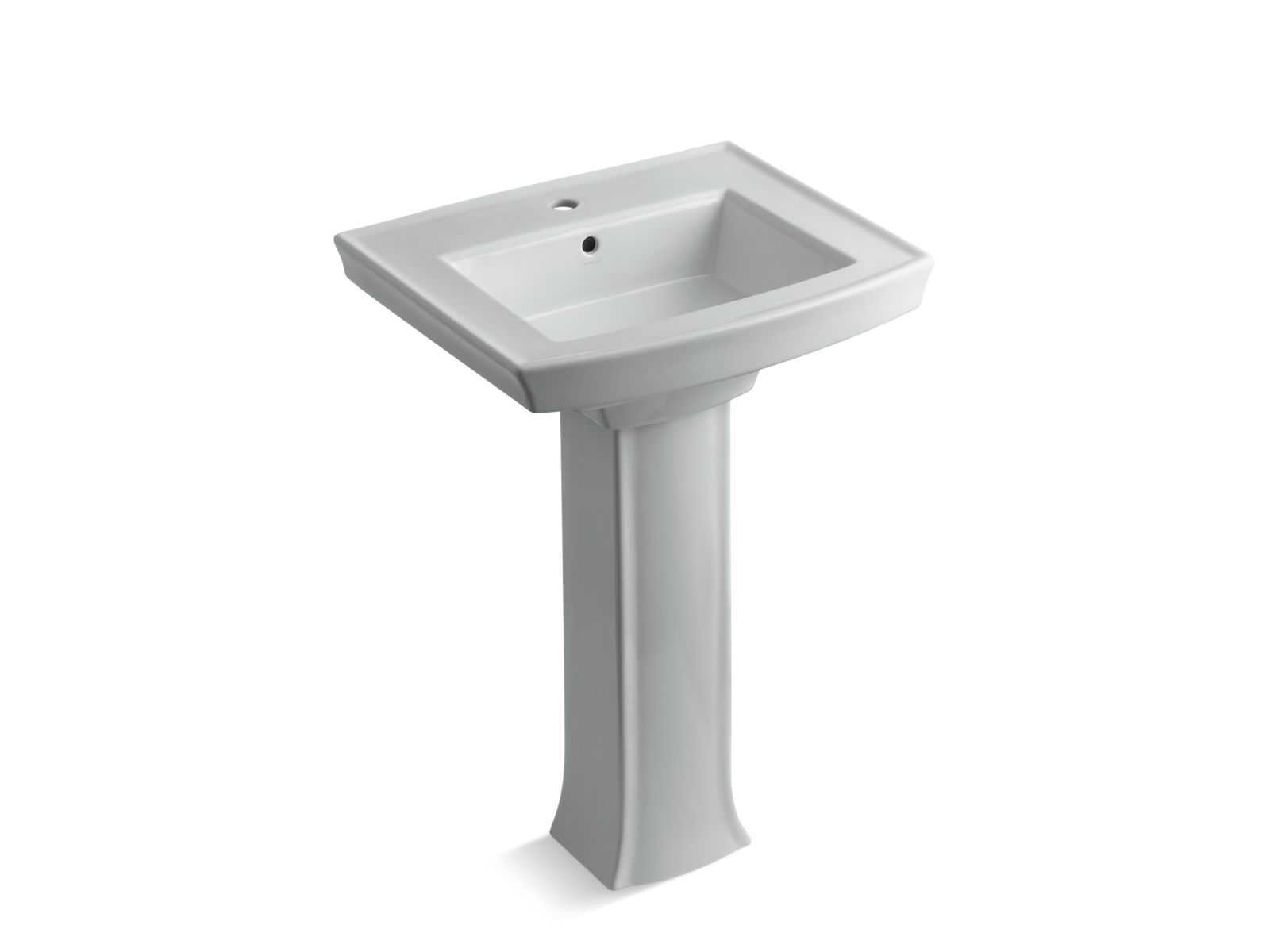KOHLER K-2359-1-95 Archer 24" Rectangular Pedestal Bathroom Sink - Ice Grey