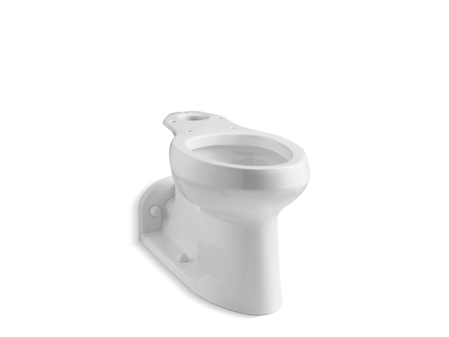 KOHLER K-4305-SSL-0 Barrington Floor-Mount Rear Spud Antimicrobial Toilet Bowl With Bedpan Lugs And Skirted Trapway In White