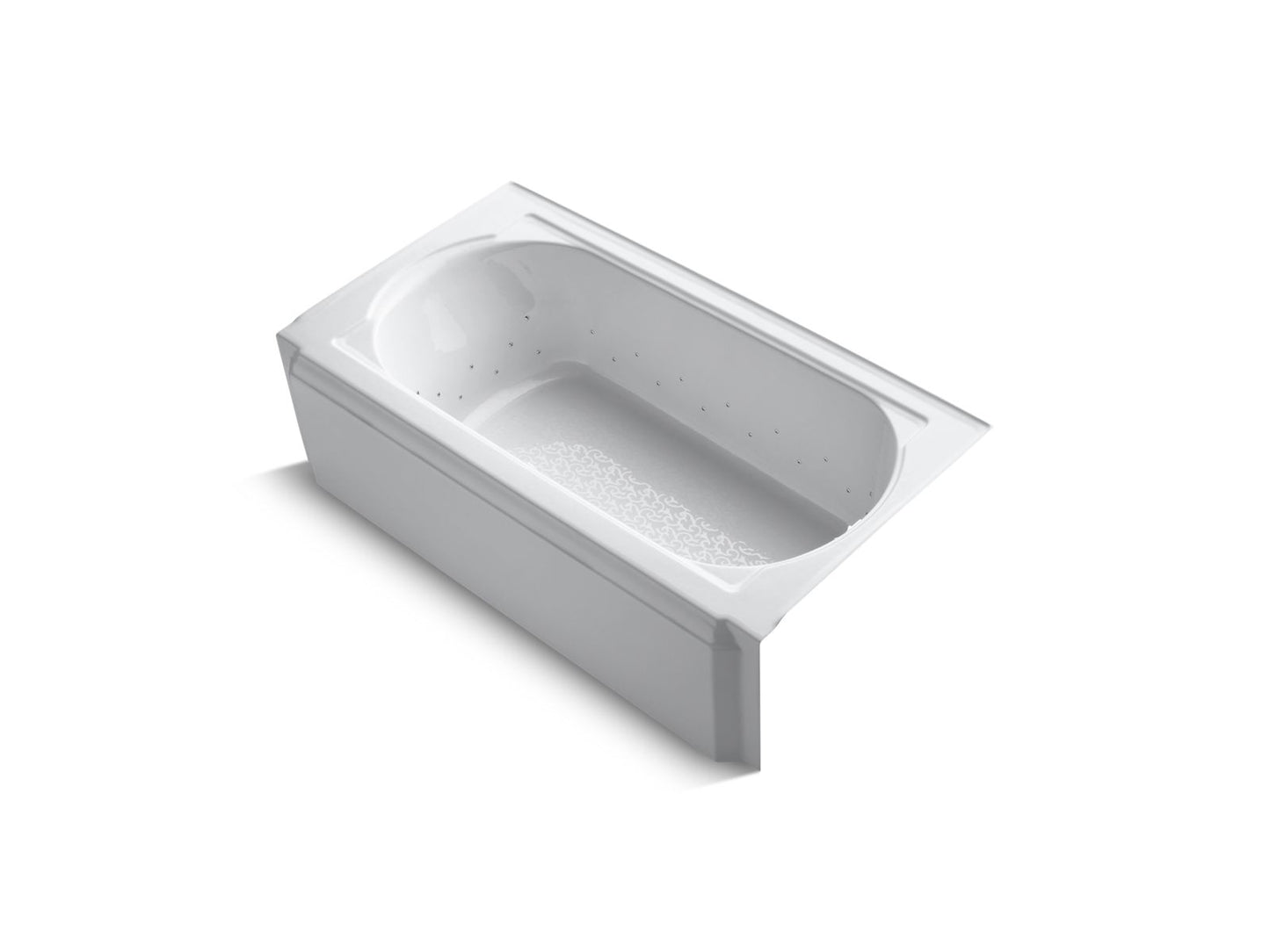 KOHLER K-724-GCP-0 Memoirs 60" X 33-3/4" Alcove Bubblemassage Air Bath, Right Drain In White