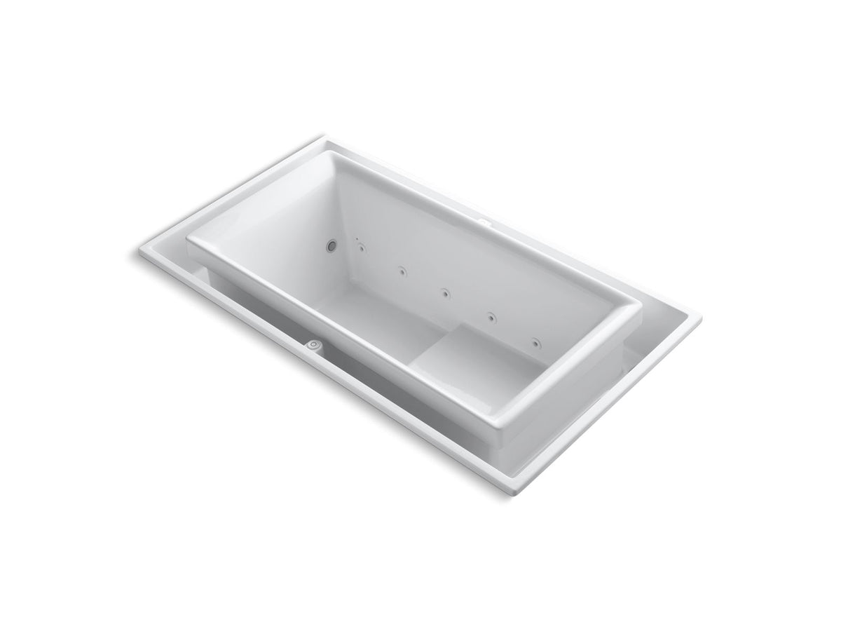 KOHLER K-1188-C1-0 Sok 63" X 31-1/2" Drop-In Effervescence Bath With Chromatherapy And Right-Hand Drain - White