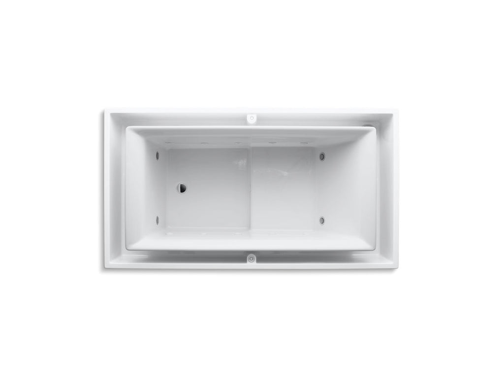 KOHLER K-1188-C1-0 Sok 63" X 31-1/2" Drop-In Effervescence Bath With Chromatherapy And Right-Hand Drain - White