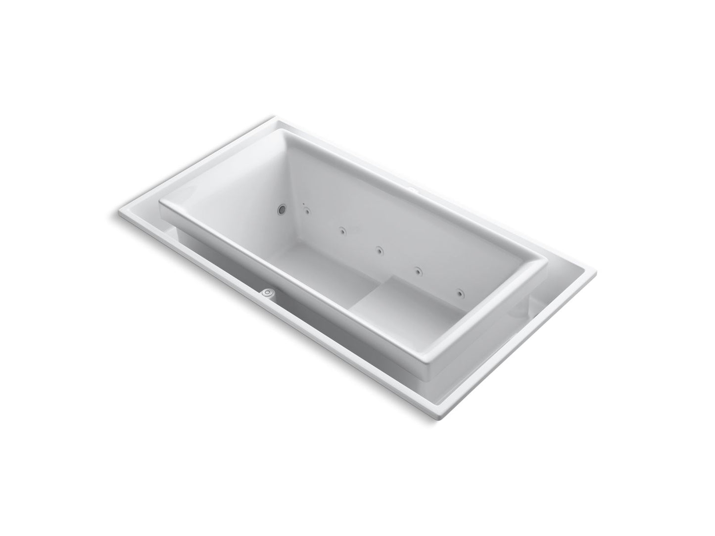 KOHLER K-1189-C1-0 Sok 63" X 31-1/2" Drop-In Effervescence Bath With Chromatherapy And Left-Hand Drain In White