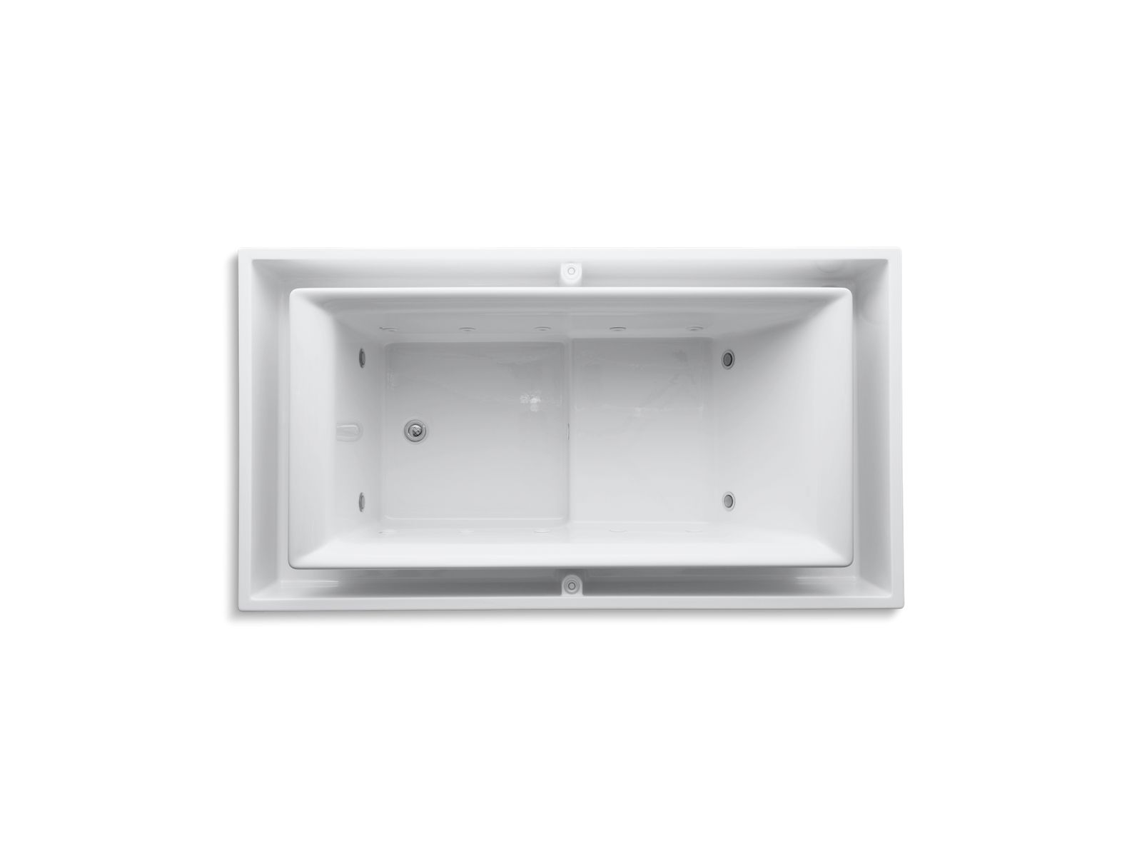 KOHLER K-1189-C1-0 Sok 63" X 31-1/2" Drop-In Effervescence Bath With Chromatherapy And Left-Hand Drain - White