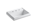 KOHLER K-2991-8-0 Tresham 21-3/4" Rectangular Drop-In Bathroom Sink - White