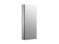 KOHLER K-2938-PG-SAA Catalan 15" W X 36-1/8" H Aluminum Single-Door Medicine Cabinet With 170 Degree Hinge - Satin Anodized Aluminum